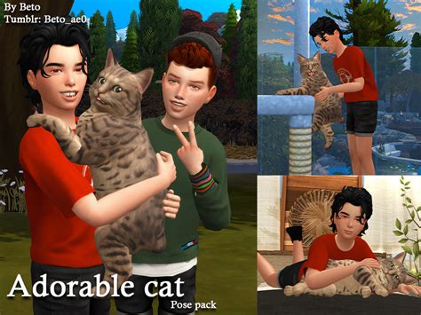 The Sims Resource Adorable Cat Pose Pack