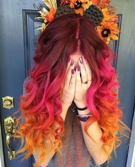Ombre Hair Red And Orange