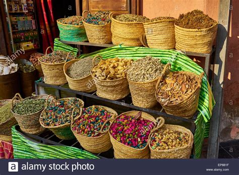 Baskets Of Dried Flowers Rose Petals Buds And Herbs In