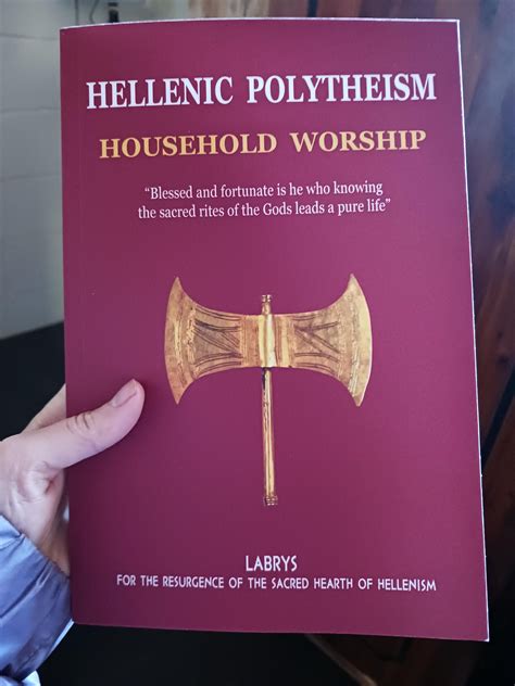 Hellenic Polytheism Household Worship By Labrys Arrived Today Anyone Wanna Do A Book Club R