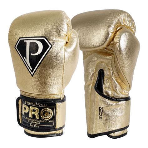 Pro Boxing Gloves Metallic Gold Pro Boxing Equipment