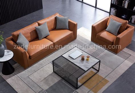 Zode Nordic Luxury Italian Leather Sofa Simple Modern Living Room