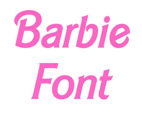 Barbie Alphabet Font Svg Barbie Svg Archivo Barbie Barbie Etsy