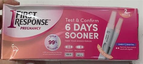 Box Of 2 First Response Early Result Pregnancy Tests 6 Day Sooner Early Digital 885387209235 Ebay