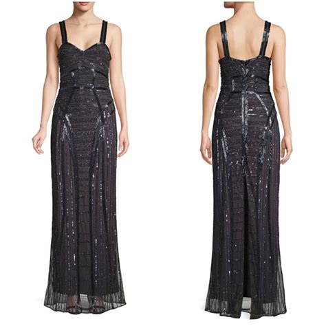 Parker Dresses Parker Black Sequin Embellished Gown Poshmark