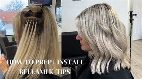 How To Prep Install K Tip Extensions Bellami K Tips Ash Blonde Balayage Hair Extensions