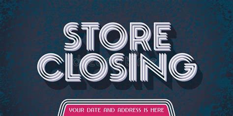 Store Closing Vector Illustration Background Stock Vector