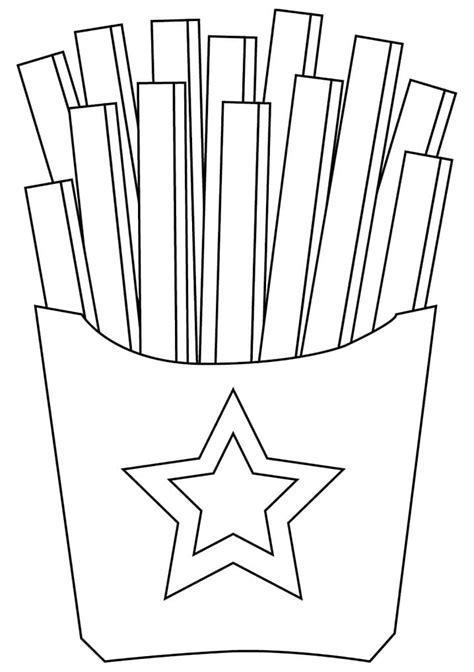 French Fries Coloring Pages - Free Printable Coloring Pages for Kids