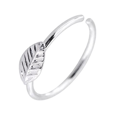 Insightful reviews for piercing nez ring: Piercing Nez Anneau Très Fin Argent 925 Métallisé Feuille