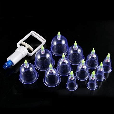 12 Cups Massage Vacuum Cupping Cup Set Suction Cup Vacuum Cupping Therapy Body Massage Health