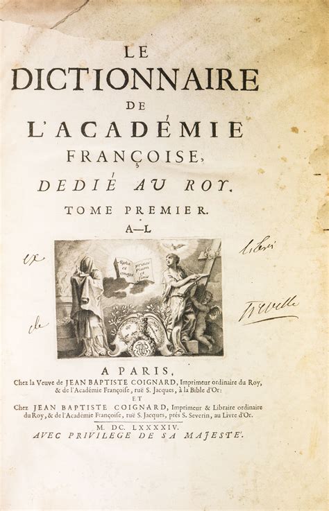 Dictionnaire De Lacadémie Françoise 1694 1ère édition Le Dicopathe