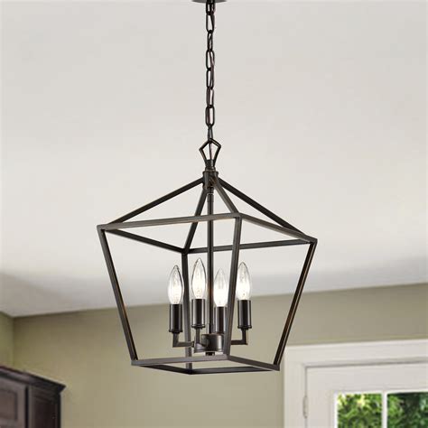 Light Oil Rubbed Bronze Lantern Pendant Chandelier In Edvivi Lighting