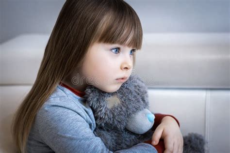 Sad Mood Little Girl