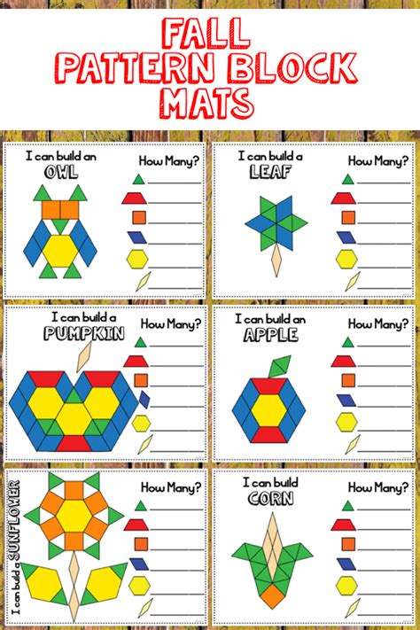 Fall Themed Pattern Block Templates Are A Fun Math Center Activity In A