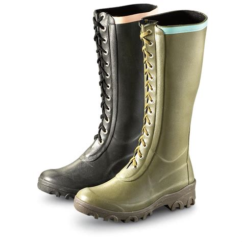 Womens Tretorn Lace Up Rubber Boots 180125 Rubber And Rain Boots