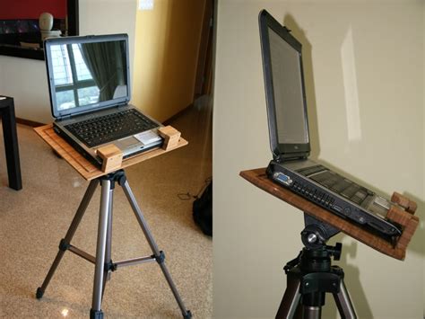 I've seen various pictures of pvc laptop stands. DIY Laptop Stands | DJ TechTools