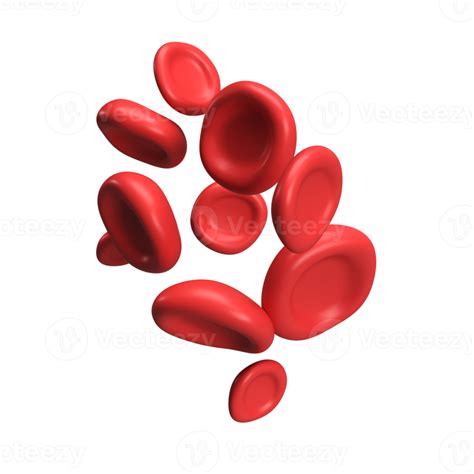 3d Flow Red Blood Cells Iron Platelets Realistic Medical Illustration