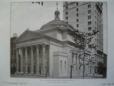 New Madison Square Presbyterian Church New York Ny 1906 Mckim Mea