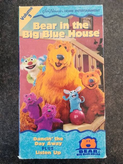 Jim Henson Bear In The Big Blue House Vhs Bundle Dancing Day Away My