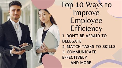 Top 10 Ways To Improve Employee Efficiency How To Improve Job