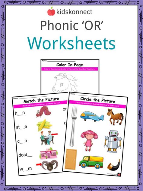 Phonics Or Sounds Worksheets And Activities For Kids
