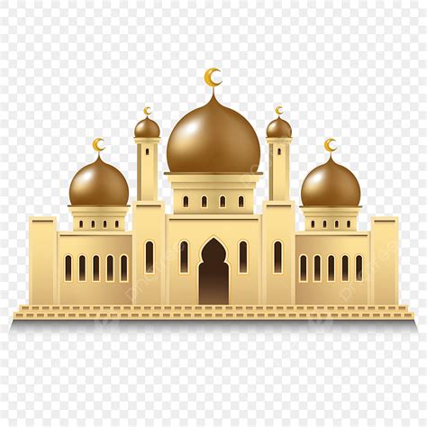 Gambar Masjid 3d Dalam Kubah Emas 3d Mesjid Stereoskopis Png Dan