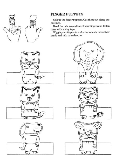 Printable Finger Puppets