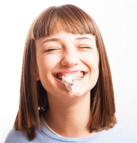 Portrait Of Girl With A Chewing Gum Photo Free Download