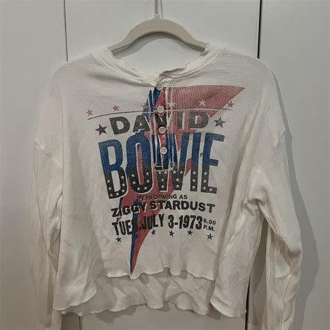 Day Dreamer Waffle Graphic David Bowie Long Sleeve Depop