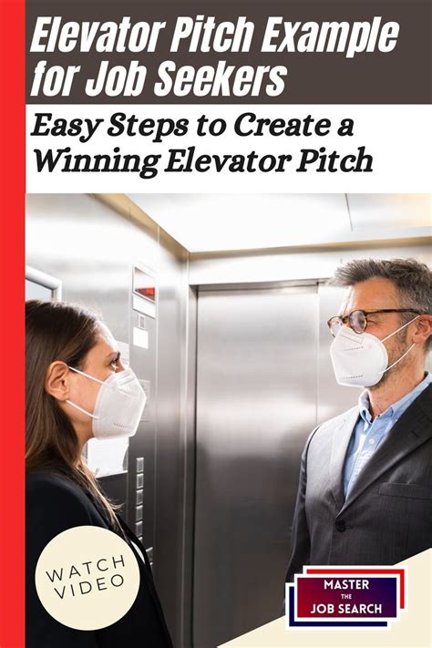 Easy Steps To Create A Winning Elevator Pitch Job Seeking Master
