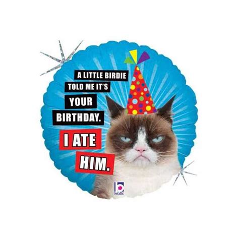 Grumpy Cat Balloon Grumpy Cat Birthday Balloon I Ate Him Funny