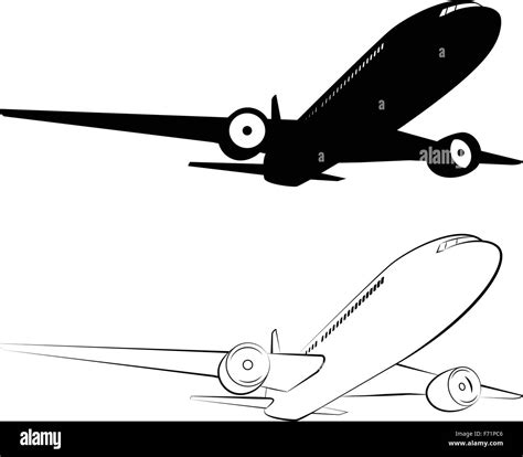 Airplane Silhouette Stock Vector Image And Art Alamy