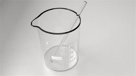 150 Ml Glass Beaker With Rod 3d Model By Unos