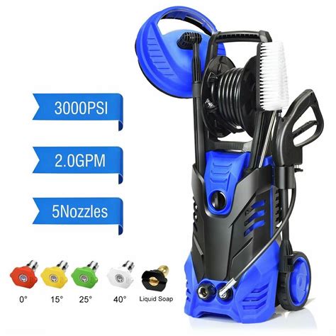 3000 Psi Electric High Pressure Washer With Patio Cleaner