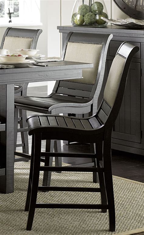 There are standards, but aren't those made to be deviated from? Willow Distressed Black Rectangular Counter Height Dining ...