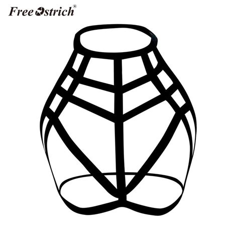 Free Ostrich Women Sexy Hot Bra Strappy Hollow Out Halter Elastic Cage