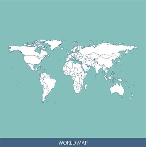 World Map Country Borders Stock Photos Pictures And Royalty Free Images
