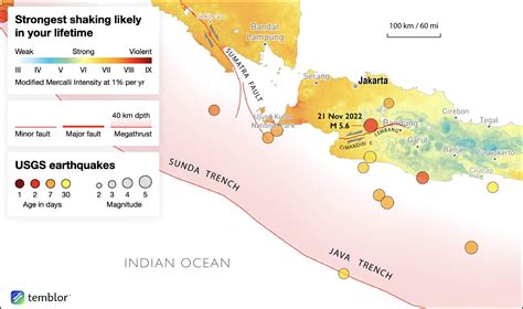 Map Showing Location Of Nov 21 2022 Earthquake That Shook West Java Indonesia Credit