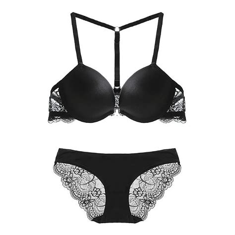 Solid Lace Sexy Lingerie Thin Bra Set Underwear Women Brief Sets Plus Size Bras Panties Padded