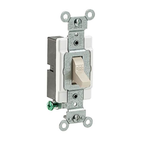 Leviton 20 Amp Commercial Grade Single Pole Toggle Switch In Light