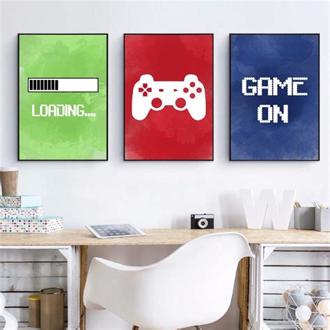 Video Game Wall Art Canvas Posters Prints Gaming Room