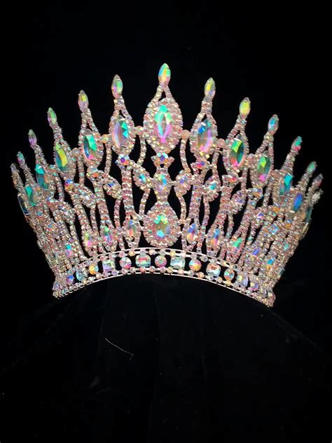 Ab Stones Pageant Crown Customize Rhinestone Beauty Tiara Miss World