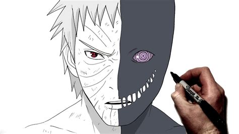 How To Draw Obitoblack Zetsu Step By Step Naruto Youtube