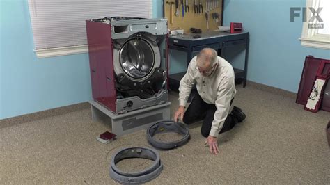 lg washer repair how to replace the door bellow youtube