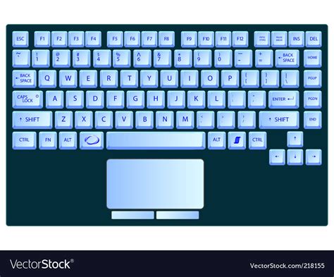 Laptop Keyboard Royalty Free Vector Image Vectorstock