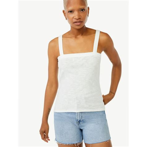 Free Assembly Free Assembly Womens Square Neck Tank Top Walmart