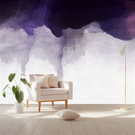 Purple Abstract Smoke Wallpaper Mural Smoke Wallpaper