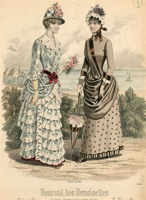 Journal Des Demoiselles 1884 Fashion Plates Victorian Era Fashion