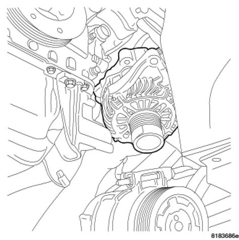 Replacement procedure alternator 2007 Dodge Caliber sxt