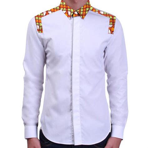 African Print Mens Shirts Tailored Made Patchwork Designs